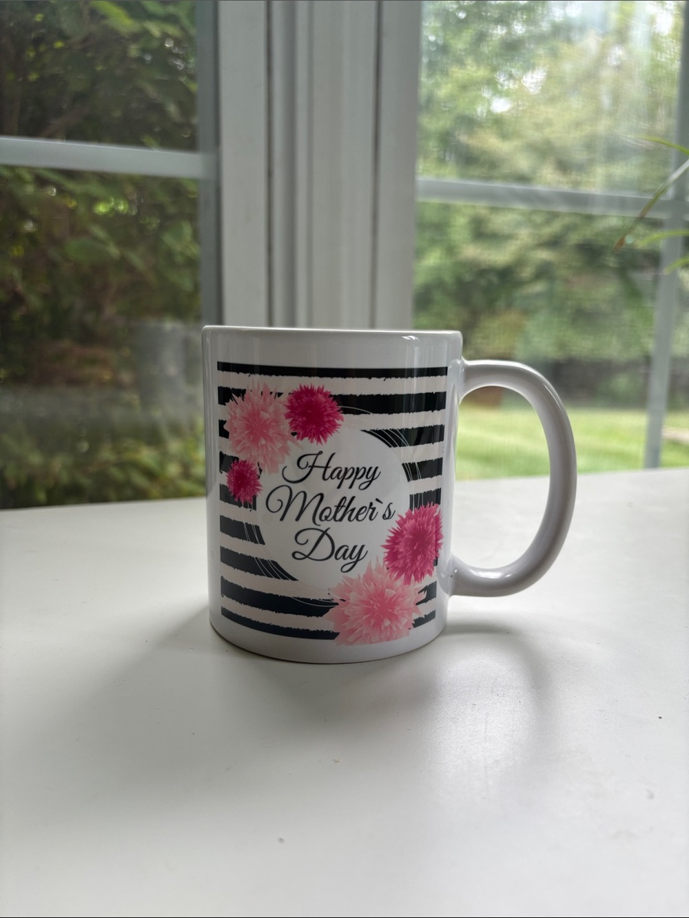 Happy Mother's Day Floral Ceramic Coffee Mug - Pink